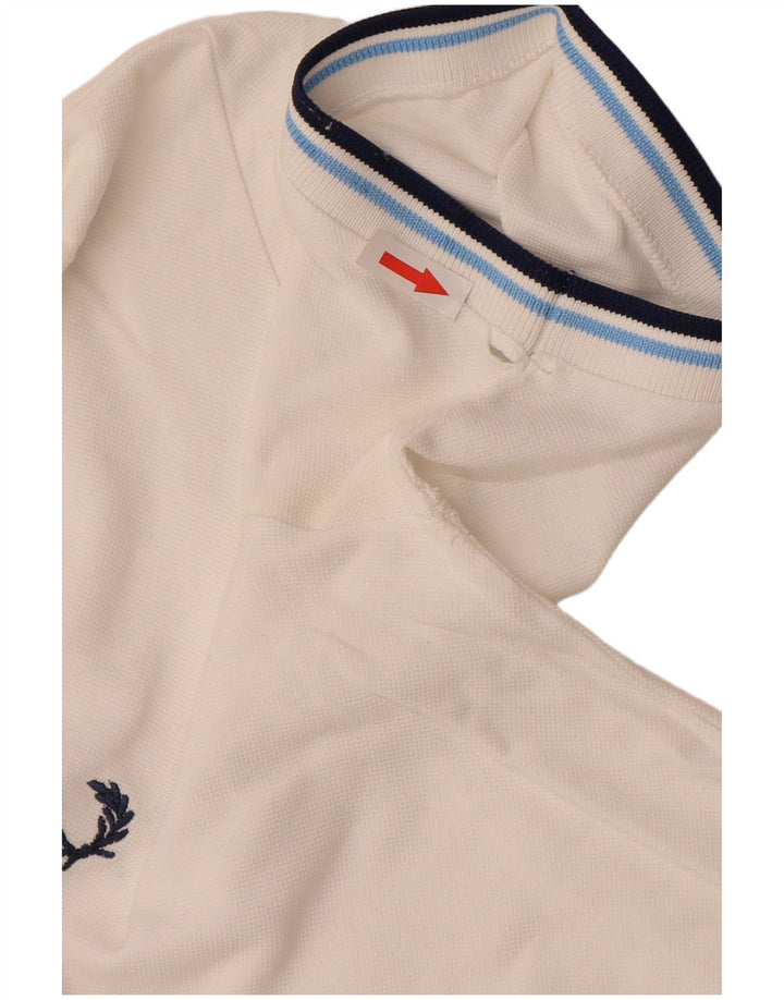FRED PERRY Polo Hombre Algodón Blanco Mediano