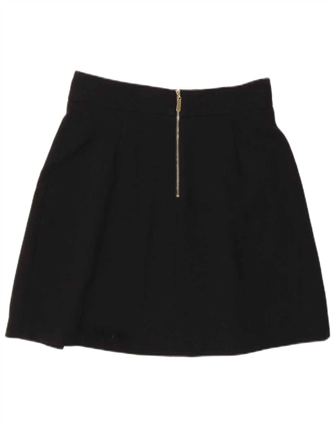Marks & Spencer Falda acampanada para mujer UK 10 Small W29 Poliéster negro