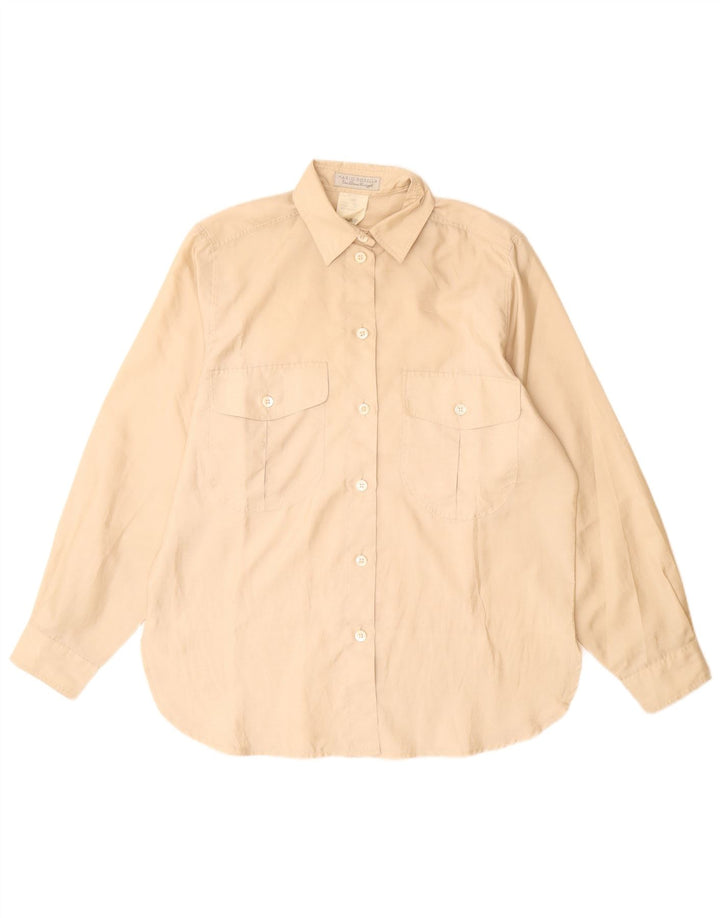 Mario Rosella Blusa camisera extragrande para mujer EU 36 Small Beige Poliéster