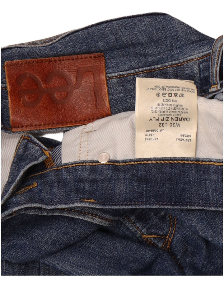 Vaqueros Lee Daren Zip Fly Slim para Hombre W30 L32 Algodón Azul