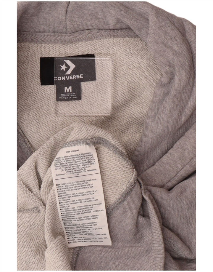 Converse - Jersey con capucha para mujer, talla extragrande, algodón gris medio, Reino Unido 14