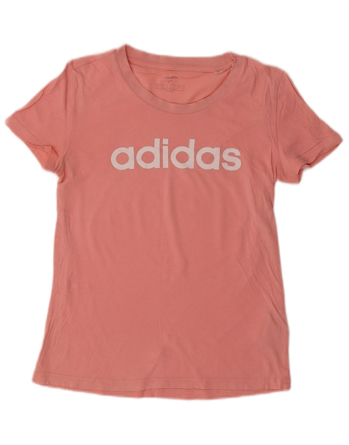 ADIDAS Camiseta gráfica para mujer Top UK 4/6 XS Algodón rosa