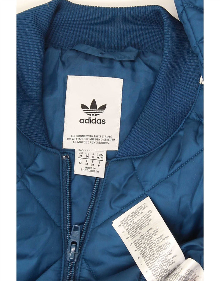 Adidas Chaqueta acolchada para hombre UK 38 Poliéster azul medio