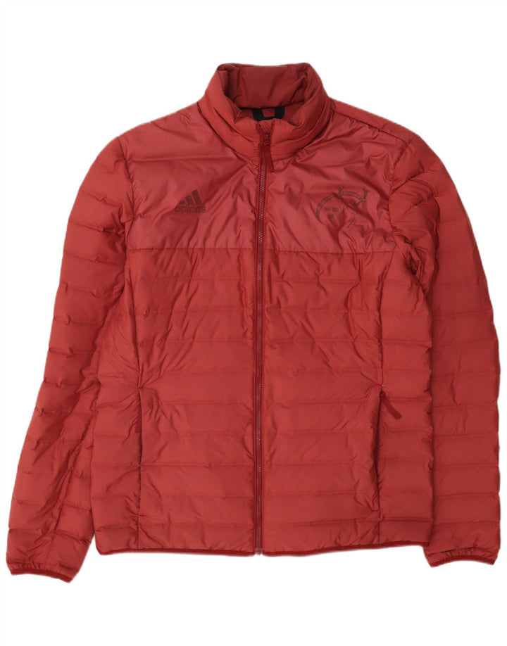 Adidas Mens Munster Rugby Chaqueta Acolchada Reino Unido 40 Grande Poliéster Borgoña