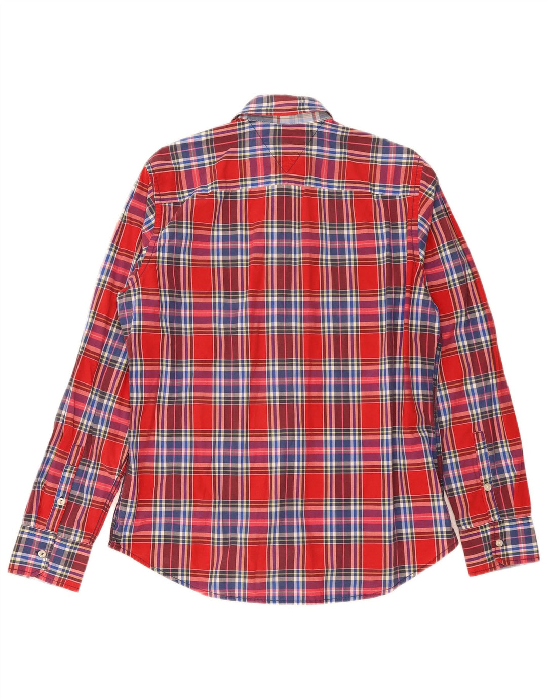Camisa Tommy Hilfiger Hombre XL Algodón Cuadros Rojos