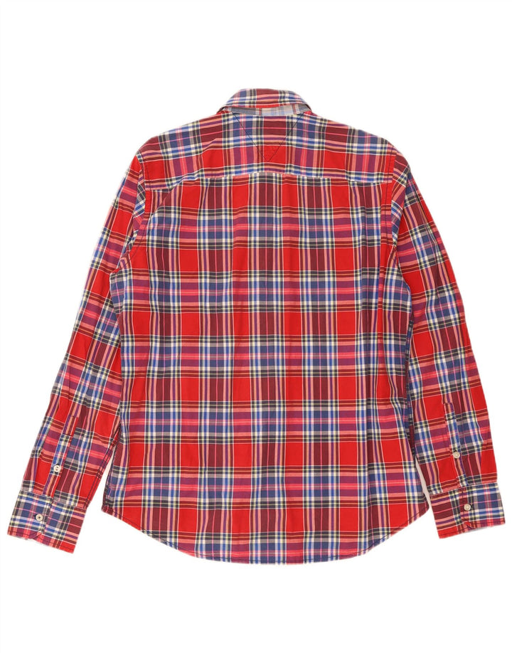 Camisa Tommy Hilfiger Hombre XL Algodón Cuadros Rojos