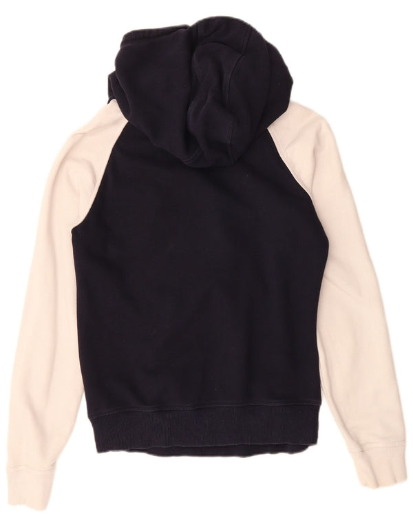 Adidas Sudadera con capucha gráfica para mujer Reino Unido 10 Small Azul marino Colorblock