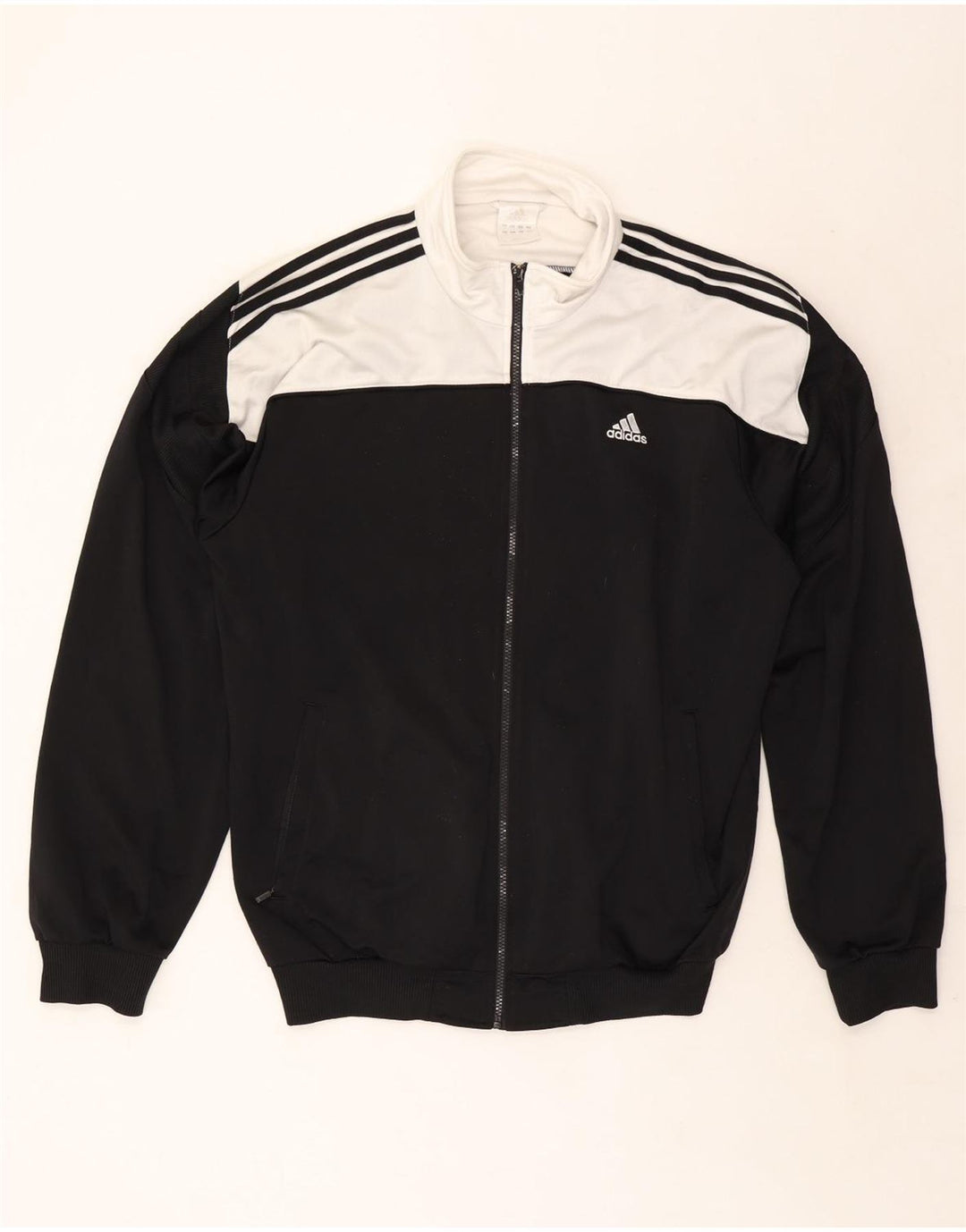 Adidas - Chaqueta de chándal para hombre, talla 48/50, color negro, poliéster