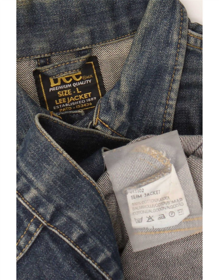 Lee Chaqueta Vaquera para Mujer UK 44 Grande Algodón Azul