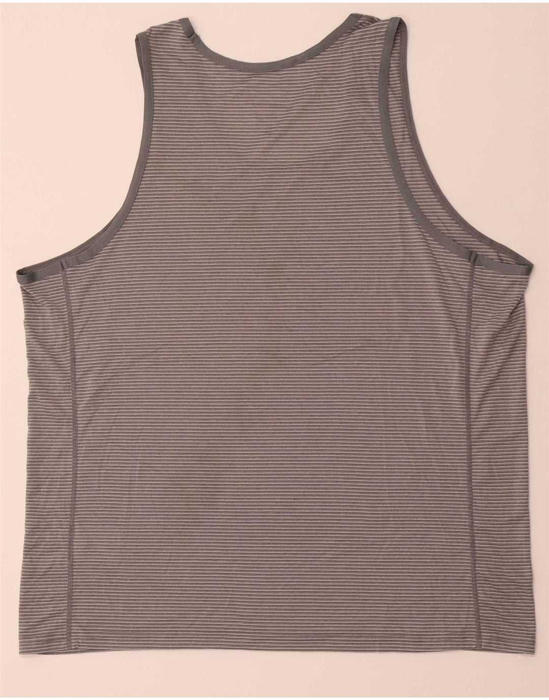 NIKE Mens Vest Top XL Grey Striped Polyester