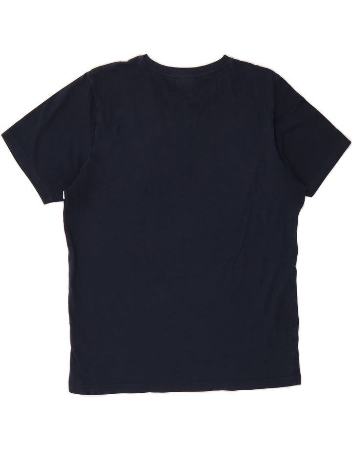 BEAR Mens Graphic T-Shirt Top XL Navy Blue Cotton Vintage Bear and Second-Hand Bear from Messina Hembry 