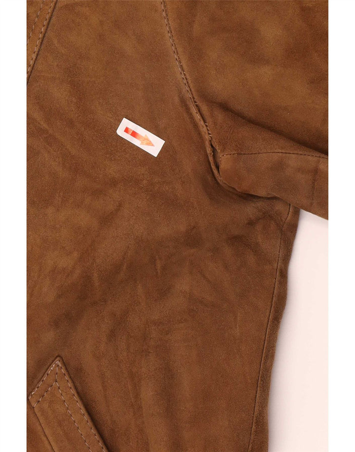Chaqueta de ante vintage para hombre IT 48 Beige medio