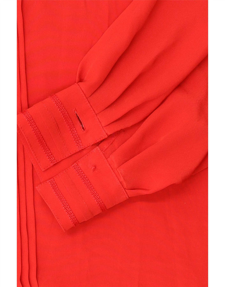 Blusa camisera vintage para mujer IT 48 XL Rojo Poliéster