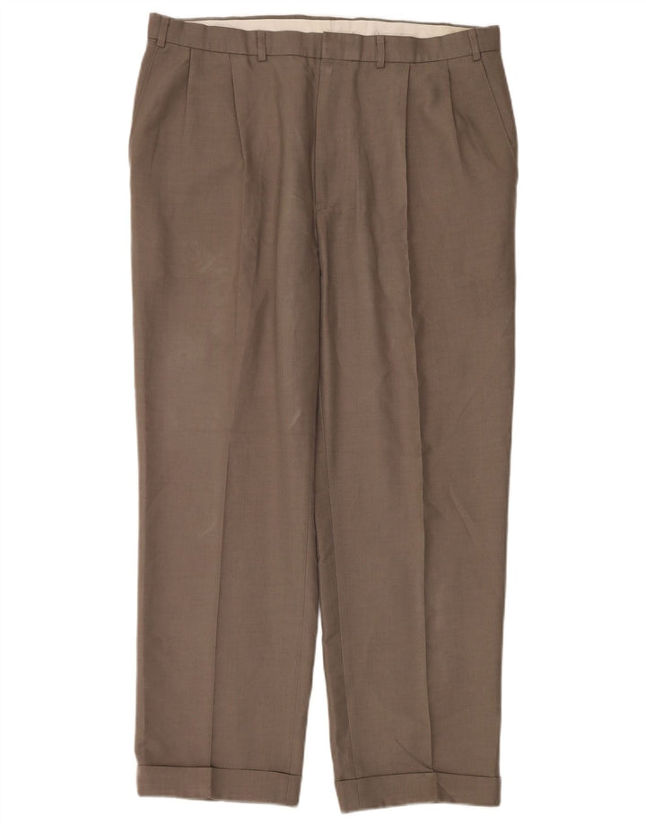Marks & Spencer Pantalones casuales St. Michael Pegged para hombre W38 L29 Marrón