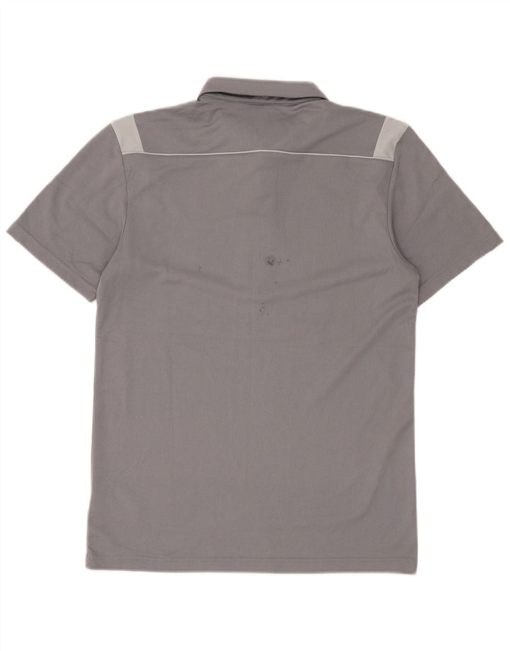 Adidas Mens Climalite Polo Polo Pequeño Gris Colorblock Poliéster