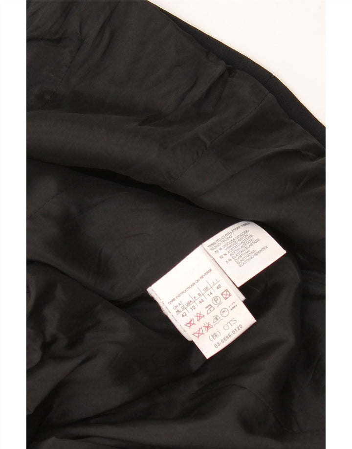 MAX MARA Womens 2 Button Blazer Jacket UK 14 Medium  Black Viscose Vintage Max Mara and Second-Hand Max Mara from Messina Hembry 