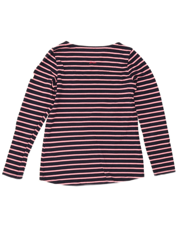 Joules Top Mujer Manga Larga UK 8 Small Azul Marino Rayas Algodón