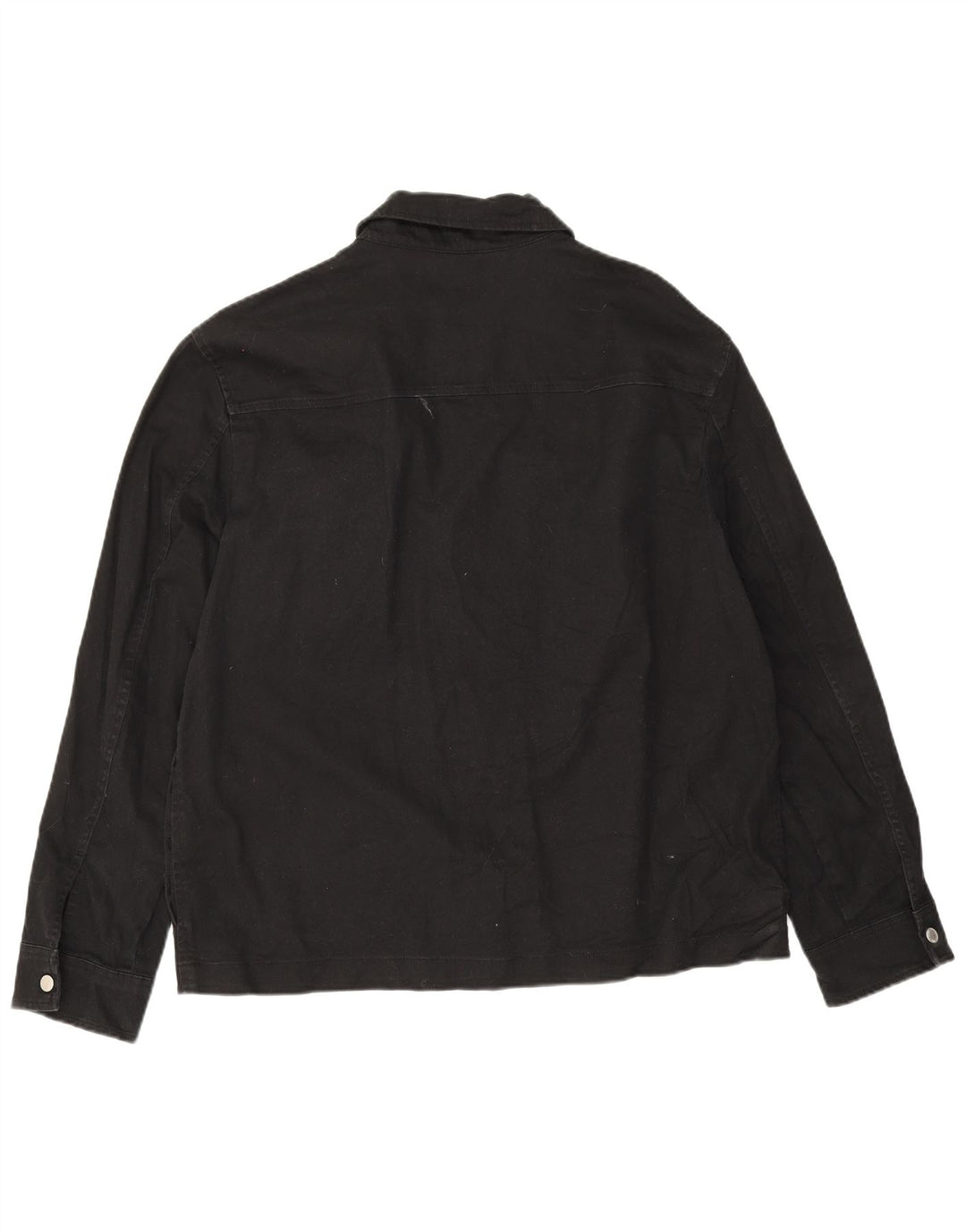 Zara Hombre Cazadora Bomber UK 42 XL Algodón Negro