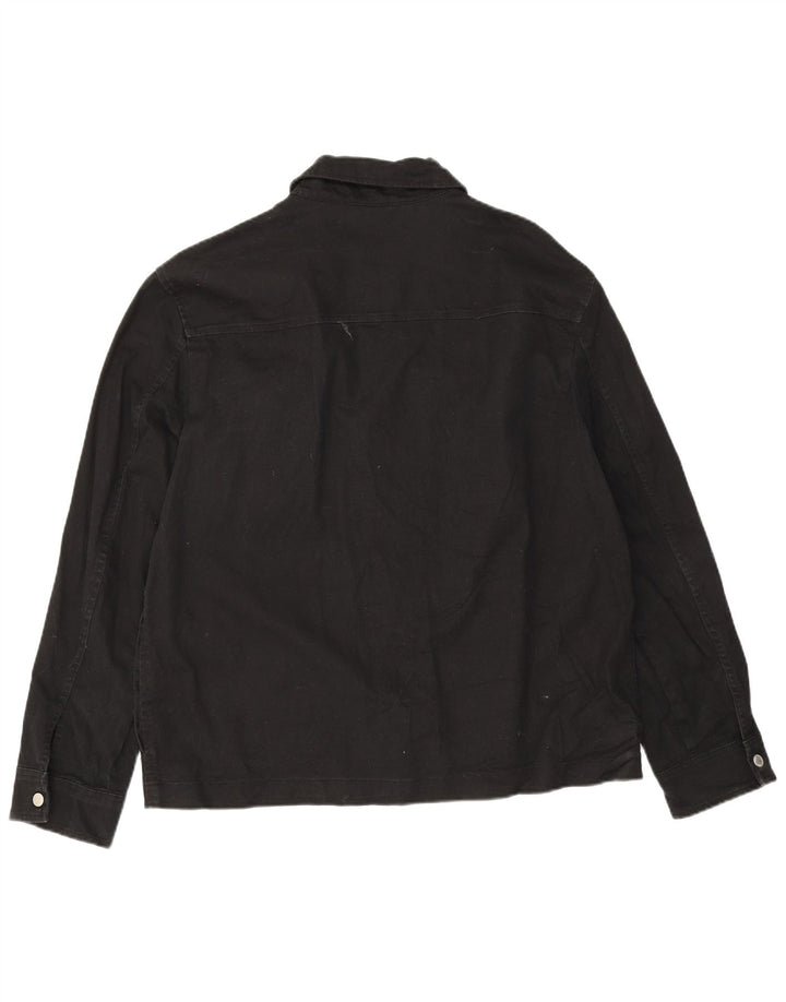 Zara Hombre Cazadora Bomber UK 42 XL Algodón Negro