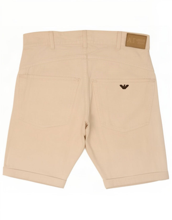 Armani Hombre Shorts Vaqueros Medianos W30 Algodón Blanco