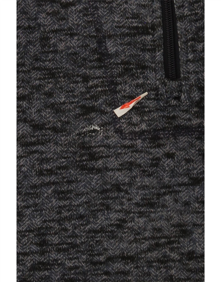 Weird Fish - Sudadera con cuello y cremallera para hombre, color azul medio, poliéster moteado