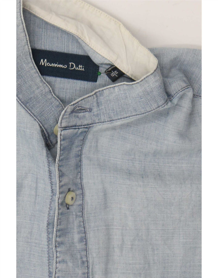 Camisa Massimo Dutti Hombre Azul Medio