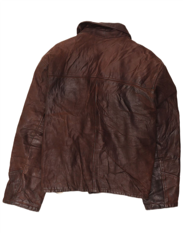 Chaqueta legendaria 1957 Chaqueta de cuero para hombre UK 40 Grande Marrón
