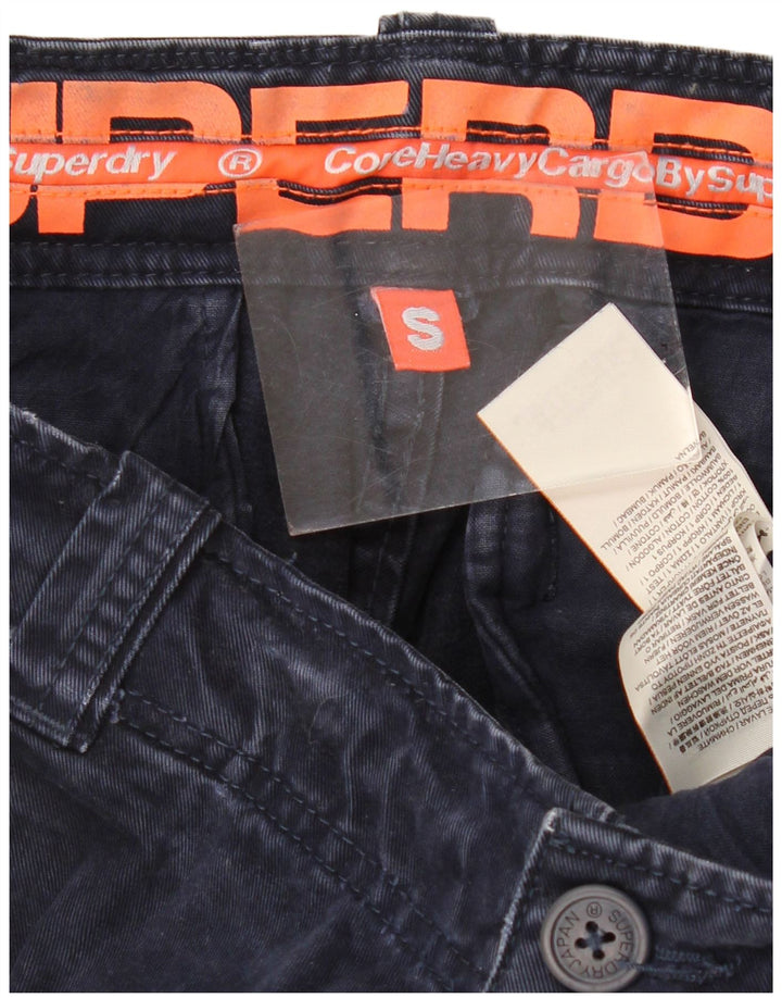 SUPERDRY Pantalones cortos cargo para hombre pequeños W29 Algodón azul marino