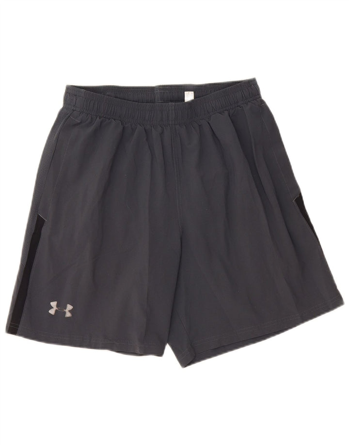 UNDER ARMOUR Pantalones cortos deportivos Heat Gear para hombre Gris medio Colorblock