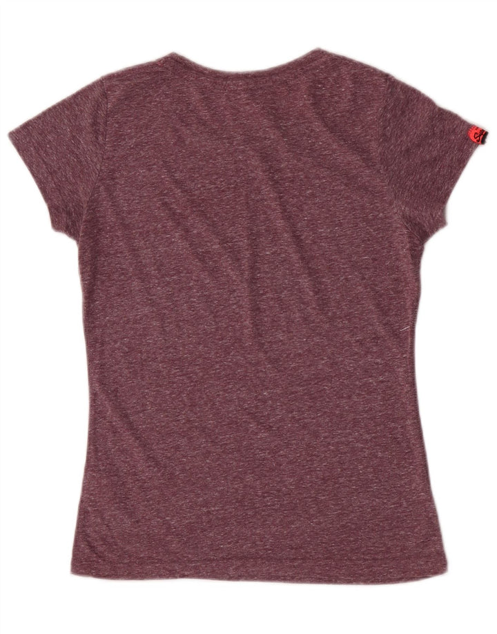 Superdry Camiseta gráfica para mujer Top UK 10 Small Púrpura Poliéster
