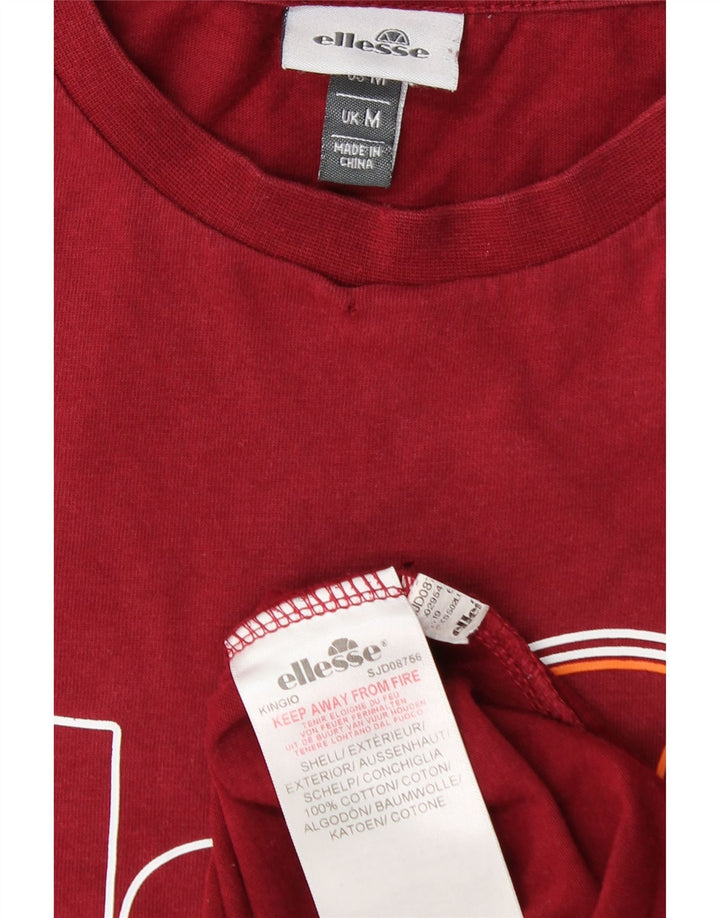 ELLESSE Camiseta gráfica para hombre Top Medium Red Cotton