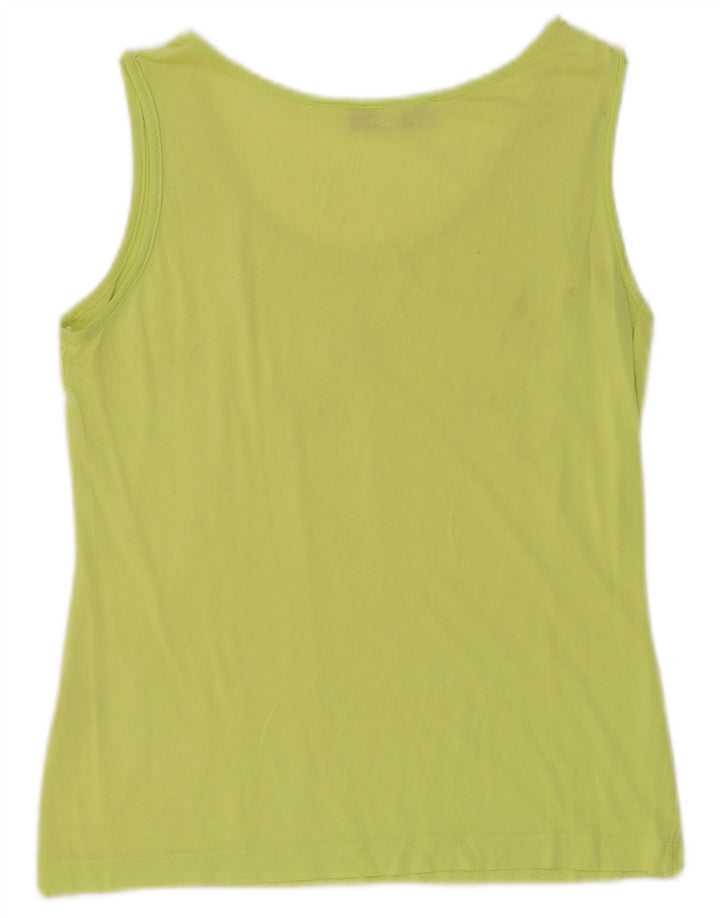 Roccobarocco Top sin mangas para mujer UK 12 Viscosa verde medio