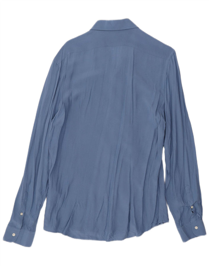 Camisa Reiss Slim Fit XL Viscosa Azul Hombre