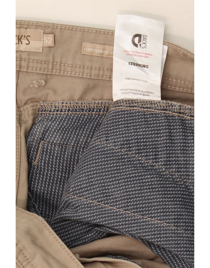 DACK'S Mens Regular Fit Cargo Shorts IT 52 XL W36 Beige Cotton