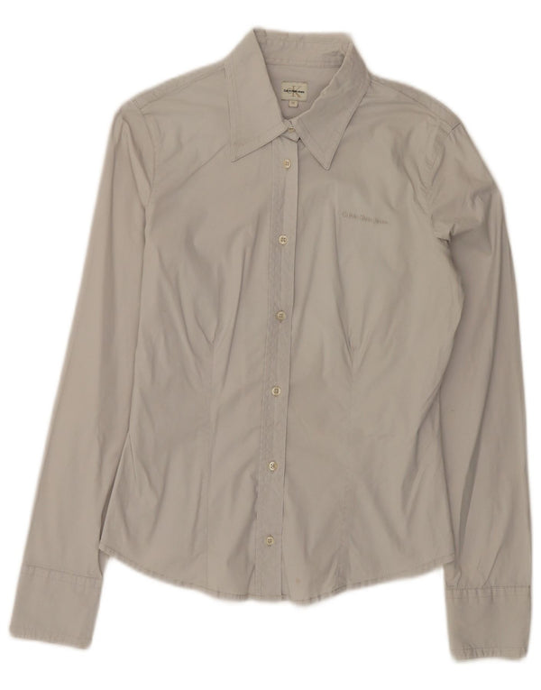 Camisa Calvin Klein Jeans para mujer Reino Unido 12 Algodón gris medio