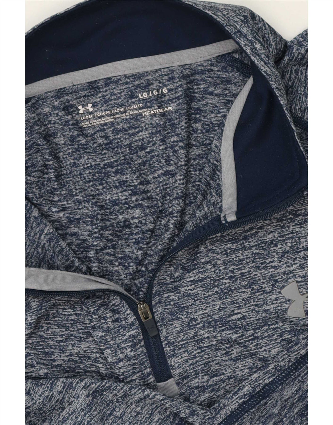 Under Armour Hombre Heat Gear Jersey Chándal Top Grande Azul Moteado