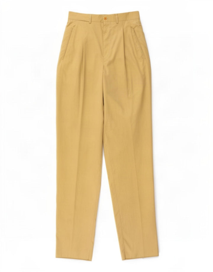 Vintage Mujer Pegged Chino Pantalones W30 L36 Amarillo