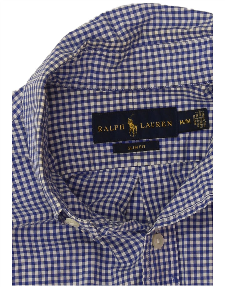 Ralph Lauren Camisa Slim Fit De Algodón A Cuadros Azul Medio Para Hombre