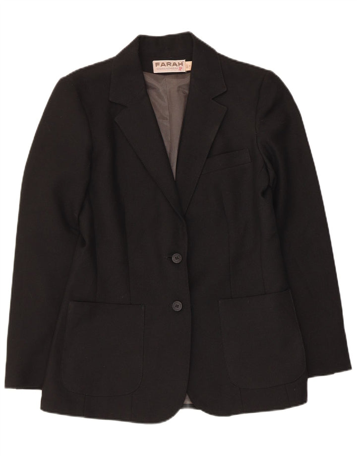 Farah Chaqueta Blazer de 2 Botones para Mujer UK 6 XS Negro