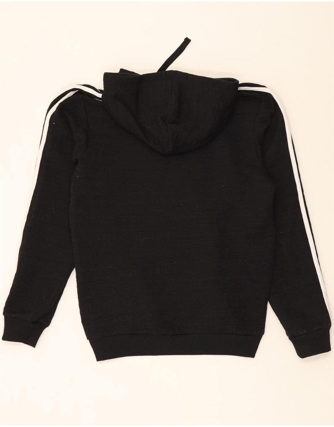 ADIDAS Mens Graphic Hoodie Jumper Medium Black Polyester Vintage Adidas and Second-Hand Adidas from Messina Hembry 