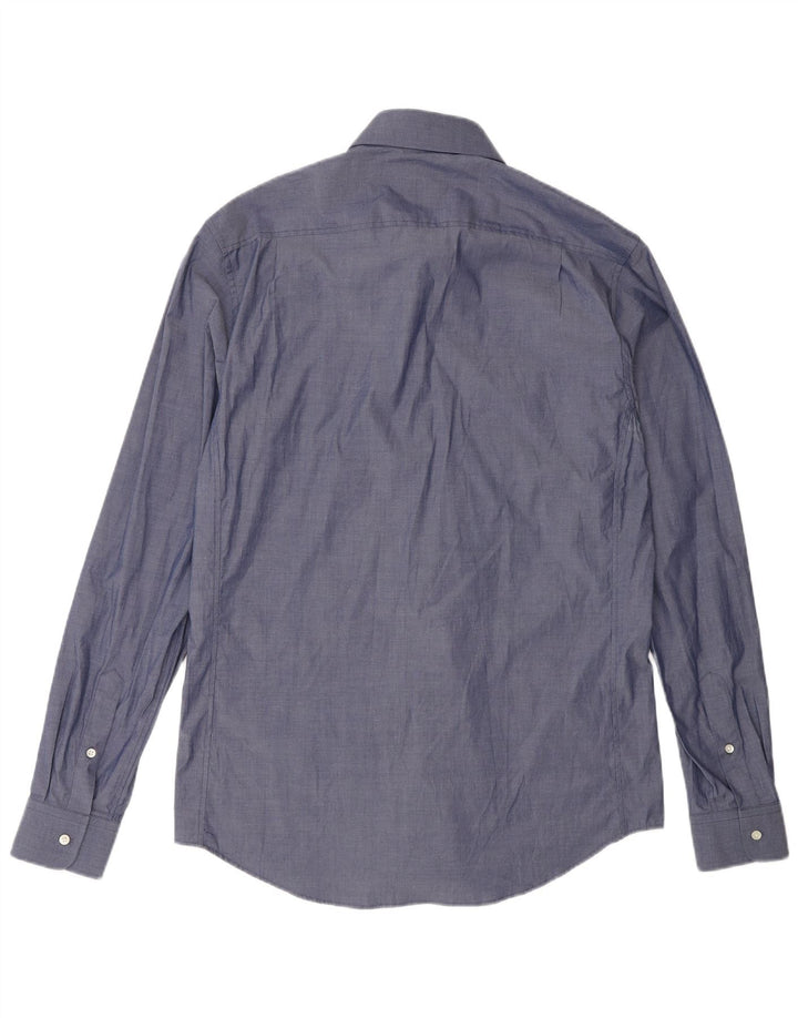 Camisa Reiss Hombre Algodón Azul Marino Mediano