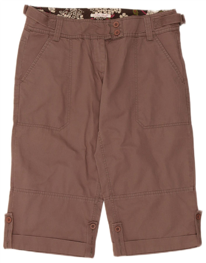 White Stuff Bermudas tipo chino para mujer, talla 48, talla M, W32, algodón marrón