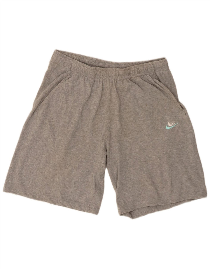 Pantalones cortos deportivos Nike para hombre de algodón moteado gris grande
