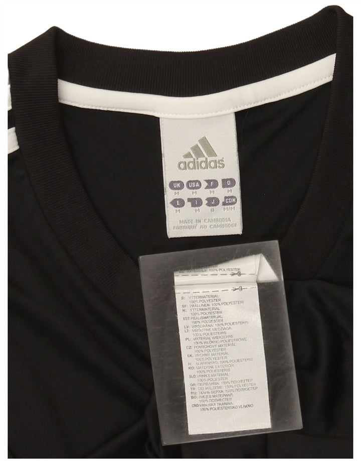 Adidas Mens Climalite Camiseta Top Medio Negro Poliéster