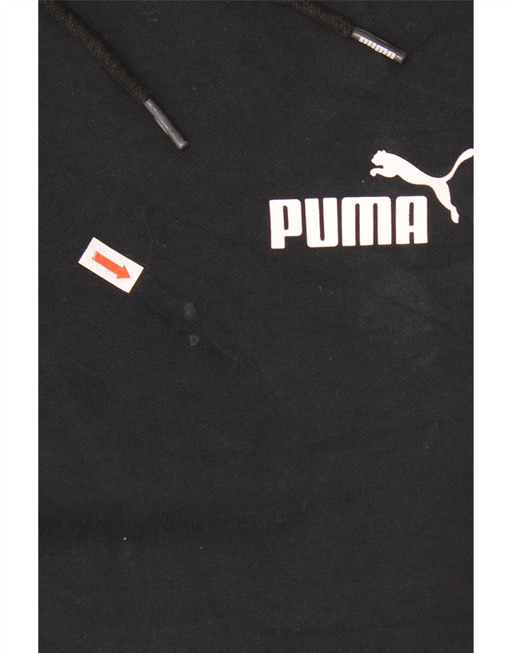 Puma Hombre Sudadera Con Capucha Jumper Medium Negro Algodón