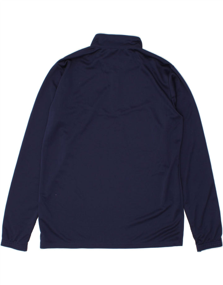 PUMA Mens Zip Neck Pullover Tracksuit Top Large Navy Blue Polyester Vintage Puma and Second-Hand Puma from Messina Hembry 