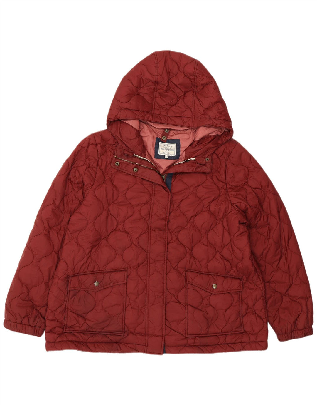 FAT FACE Chaqueta acolchada con capucha para mujer UK 20 2XL Poliéster burdeos