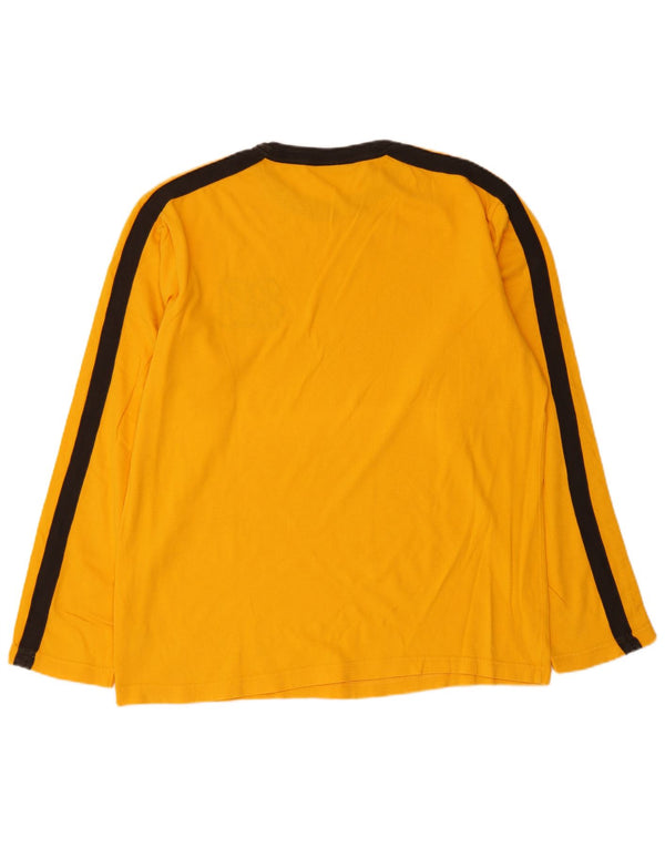 DICKIES Top gráfico de hombre de manga larga de algodón color block naranja grande