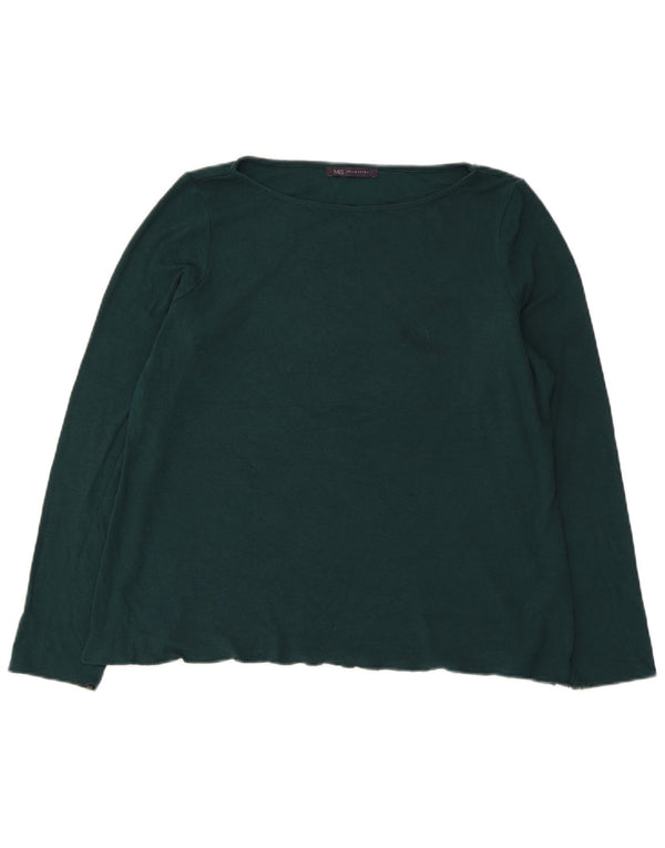 Marks & Spencer - Camiseta de manga larga para mujer, talla 40, XL, acrílico verde