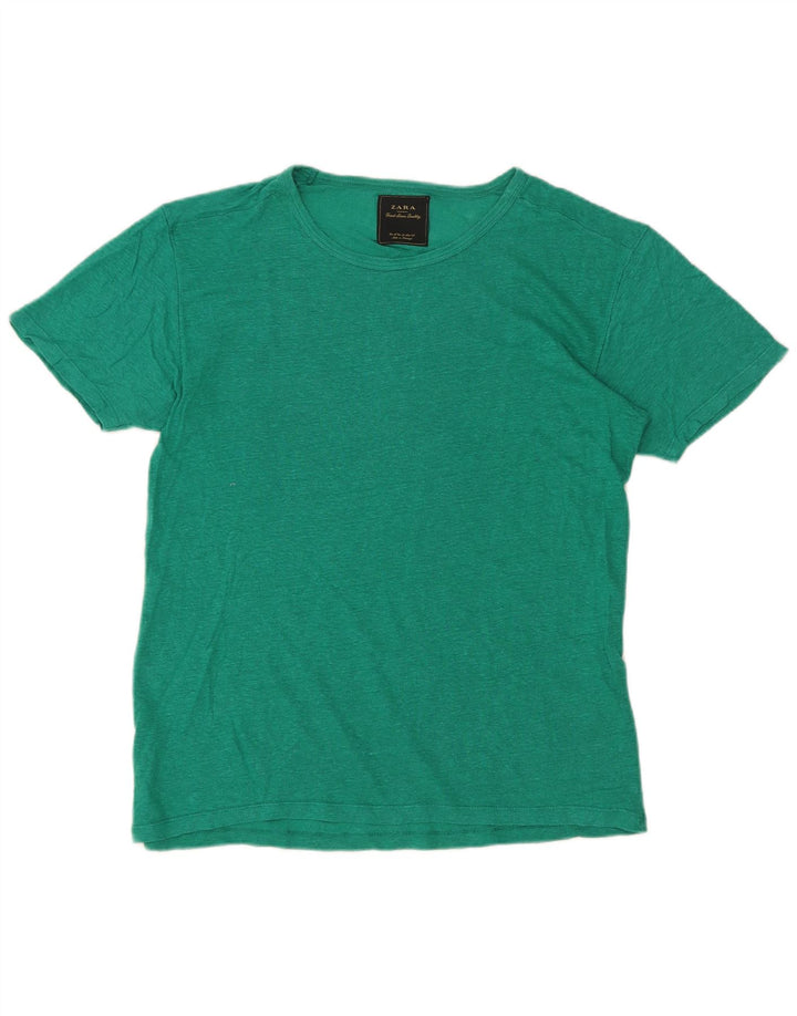 Zara Hombre Camiseta Top Small Verde
